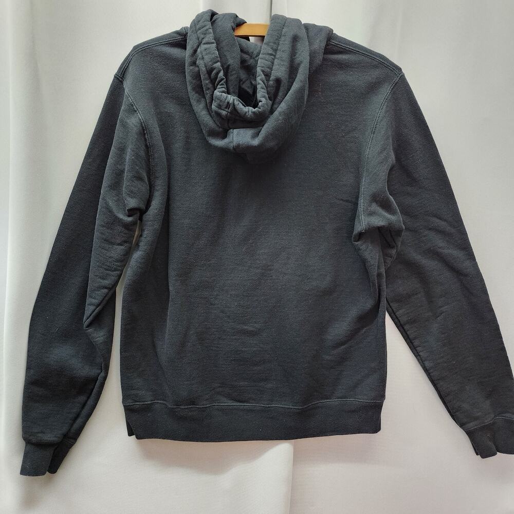 Port Company DUNKIE JUNKIE Donut Hoodie SMALL Black Pullover Coffee Faded Grungy - Picture 4 of 10